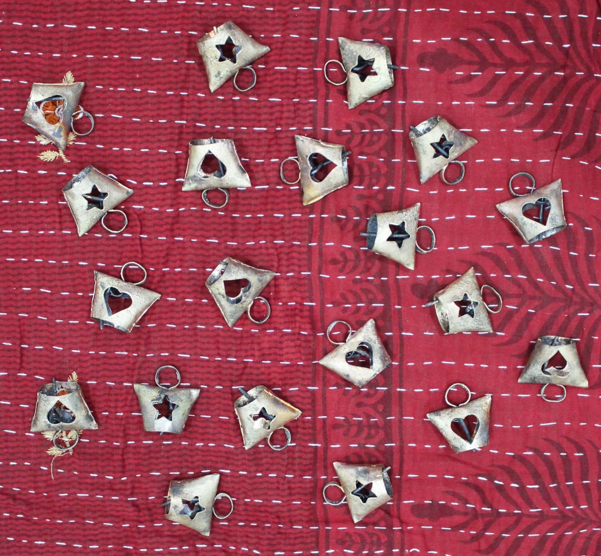 Rustic Bells , Jingle bells , X mas tree ornaments , X mas Decoration